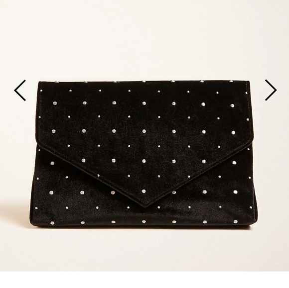 🌺NWT Shimmer Dot Velvet Clutch